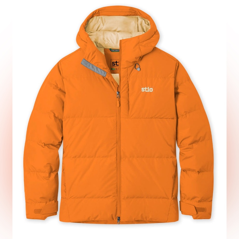Stio Men's Orange Insulated Hooded Jacket